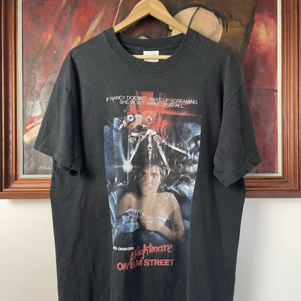 a Nightmare On Elm Street Vintage 90s Horror Movie Tee Rare